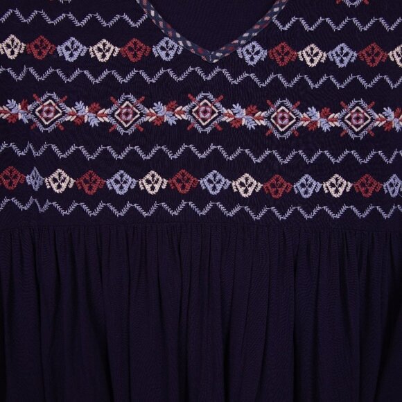 THML navy embroidered sleeveless top-S - Picture 3 of 5